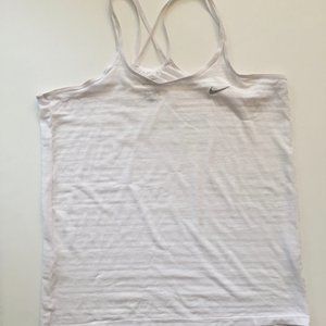 Nike Dri-fit Breeze Strap White Tank Top [XS]